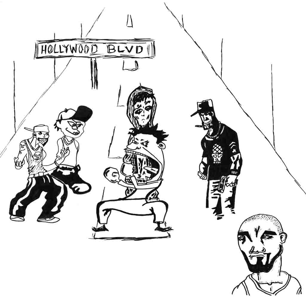 HOLLYWOOD BLVD Scrambled Gregs Cartoon